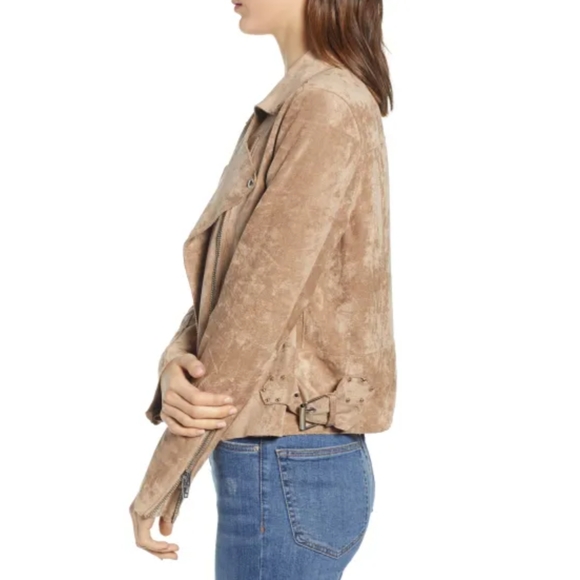 ✨SOLD✨BLANKNYC Faux Suede Moto Jacket Brick - Picture 6 of 12
